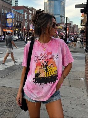 GOOSEBUMPS PINK WHITE TIE DYE MANTIS SHOCKER SHOCK STREET NWT Unisex